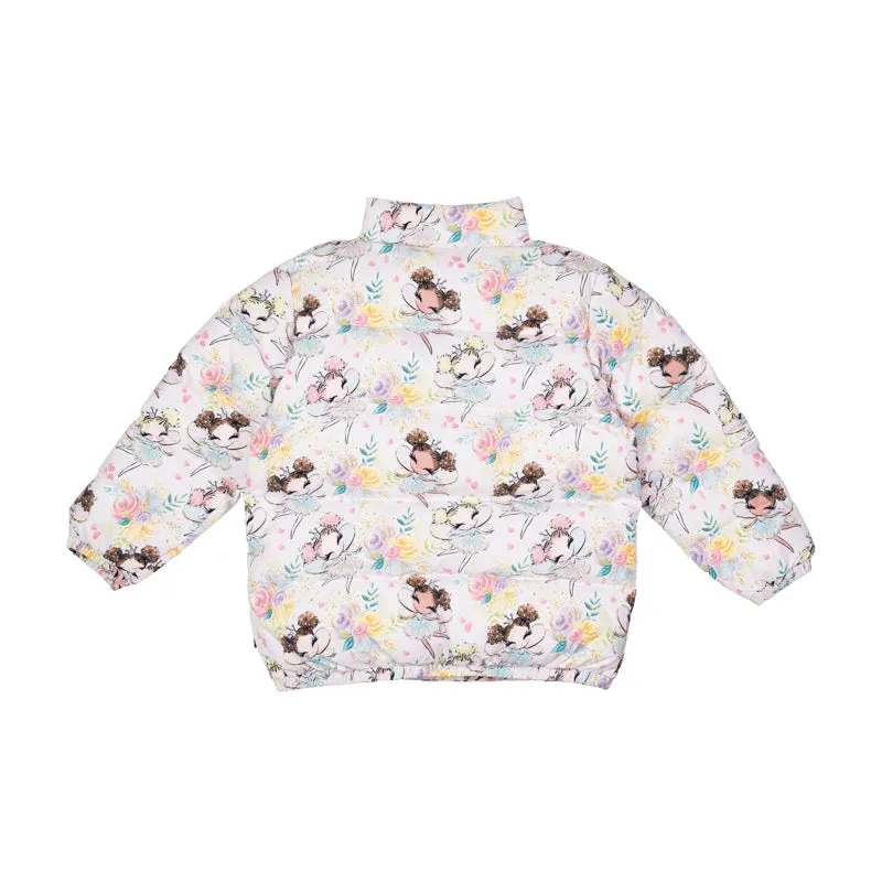 Rock Your Kid Fairies Puff Padded Jacket With Lining