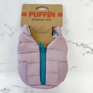 Rose and Teal Puffin Beverage Vest
