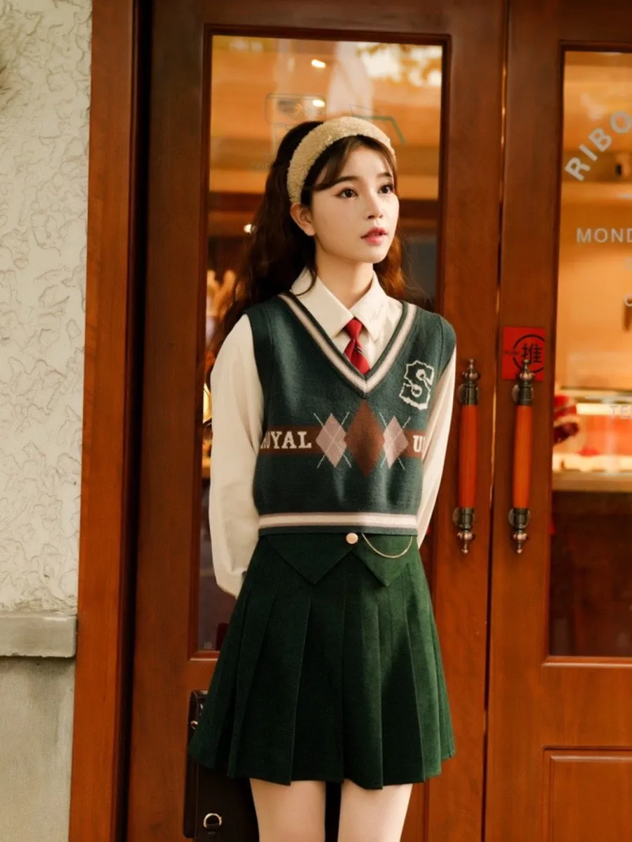 Royal University Shirt, Vest & Skirt