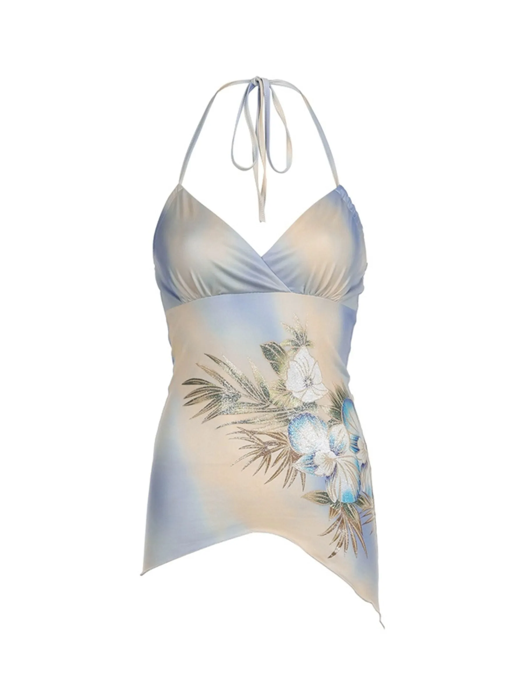 Rylynn Botanical Floral Tie-Dye Top