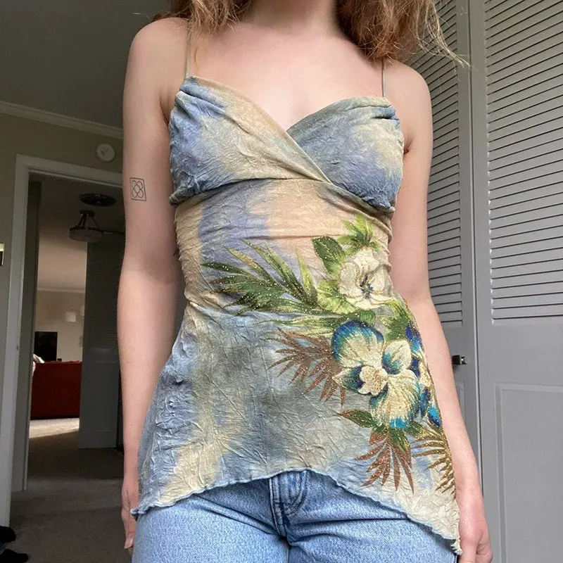 Rylynn Botanical Floral Tie-Dye Top