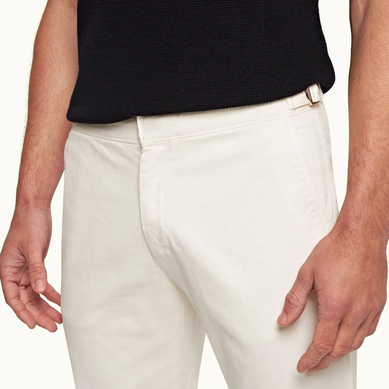 Sea Mist Fallon Tailored Fit Cotton Chinos