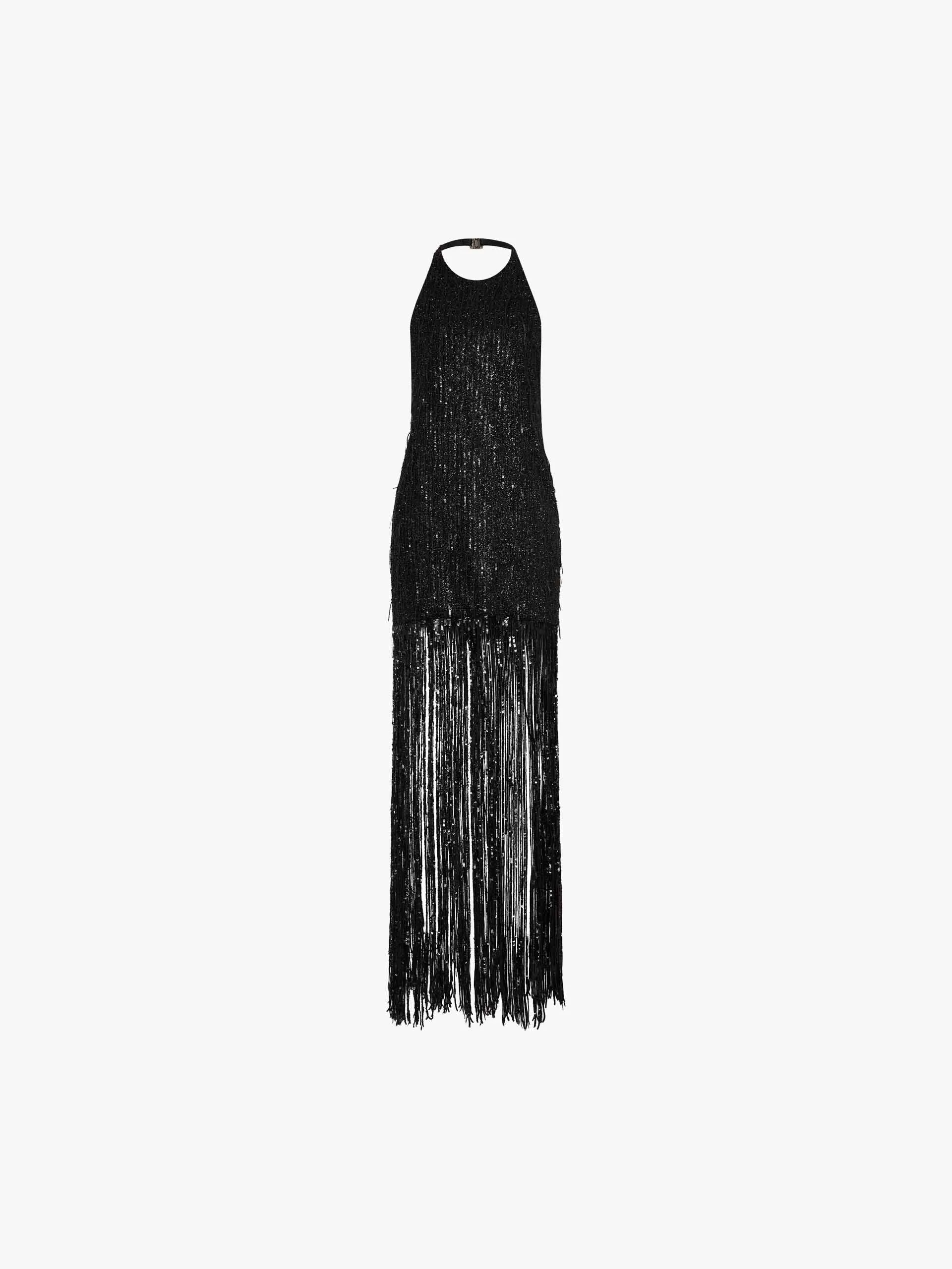 Sequin Detail Fringe Dress