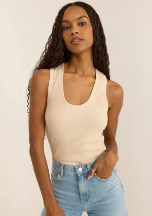 Sirena Rib Tank - Light Oatmeal Heather