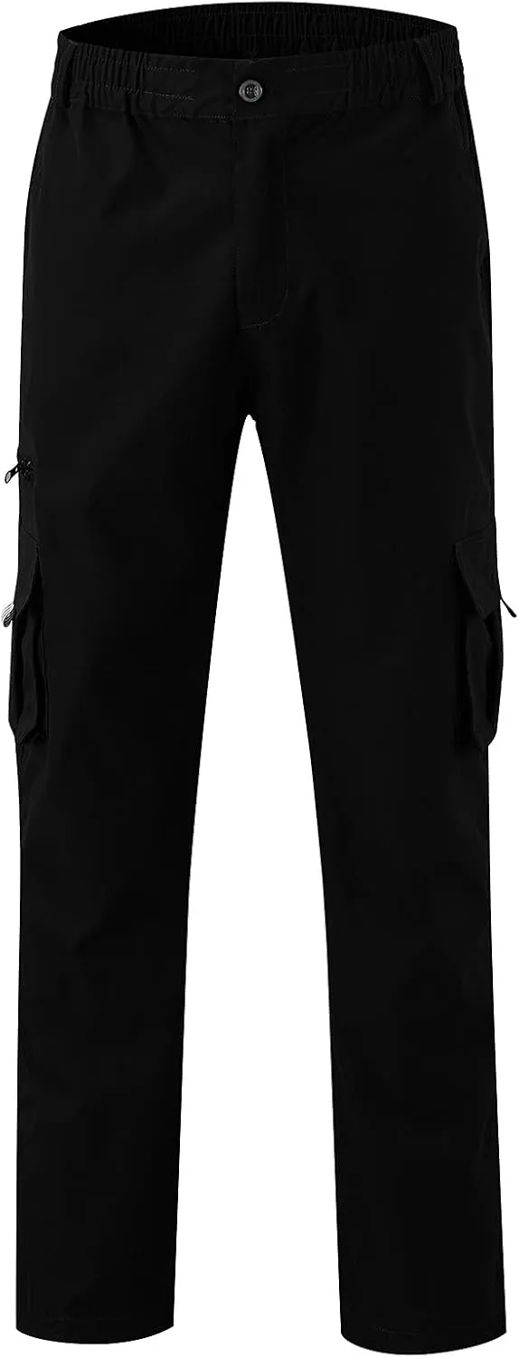 Sweatpant for Men with Pockets Workout Sports Pant Men's Cargo Pants Elastic Waist Joggers Solid Casual Multi Pockets