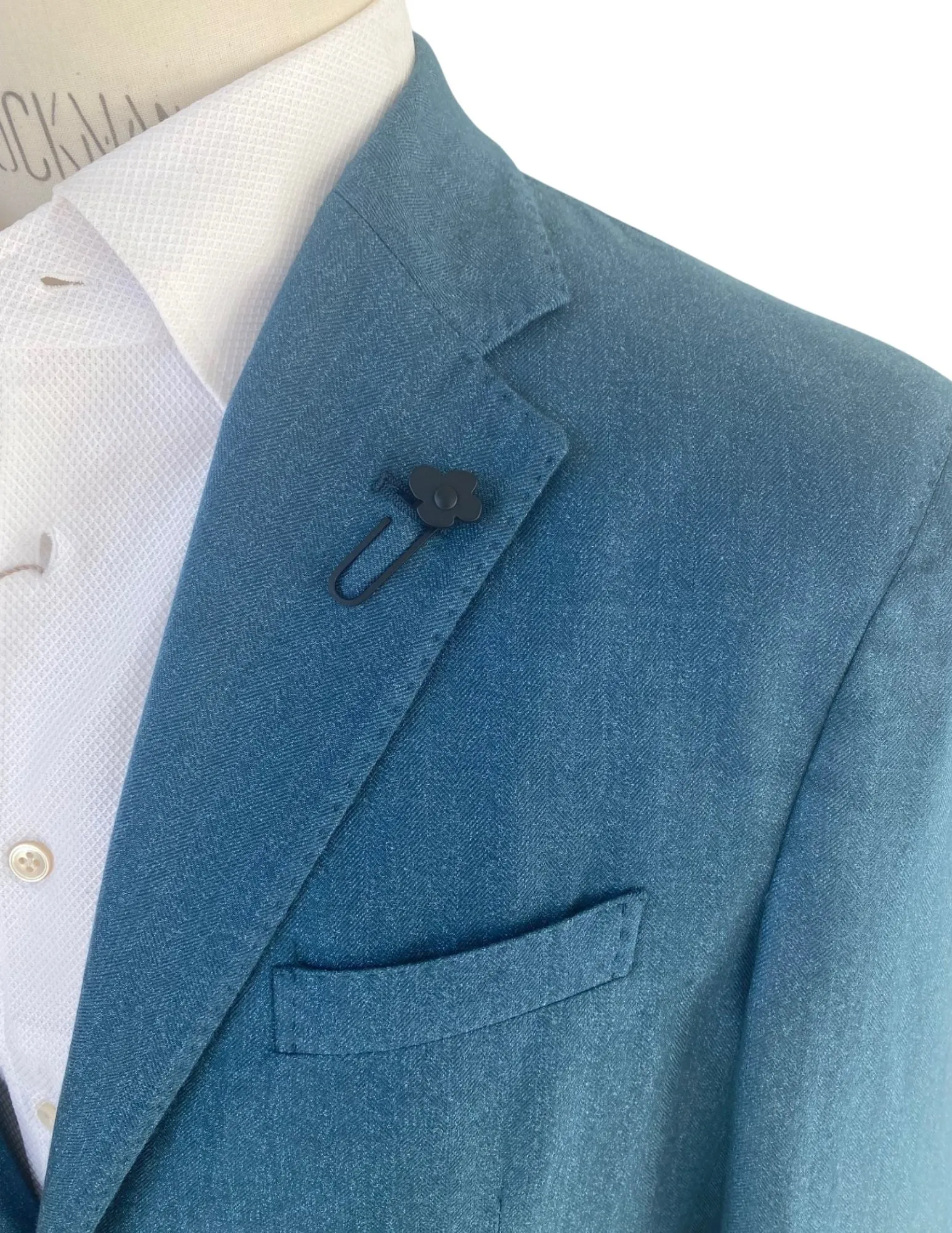 Teal Herringbone Sportcoat