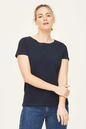 Thought Short Sleeved Fairtrade Organic Cotton T-Shirt in Navy