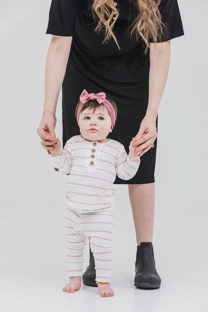 Tops   Bottoms - Rose Striped
