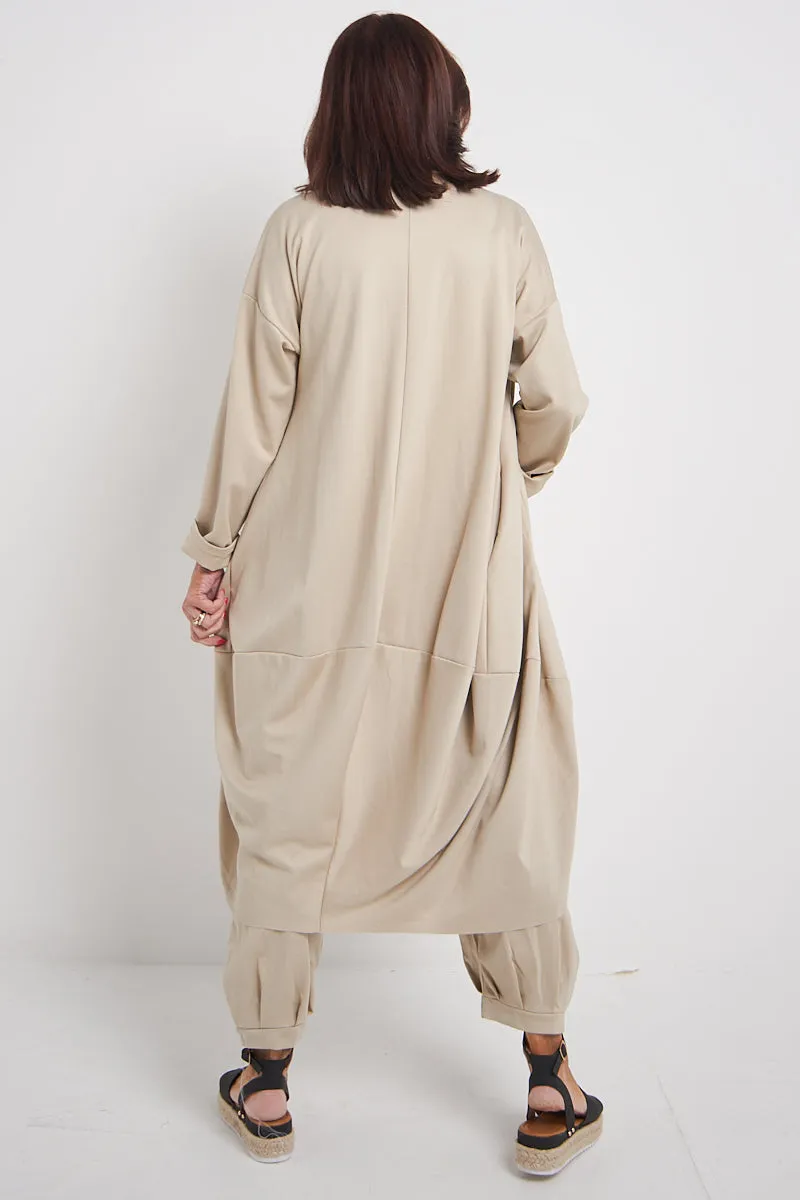 Venice Collection Basic Vest In Warm Beige