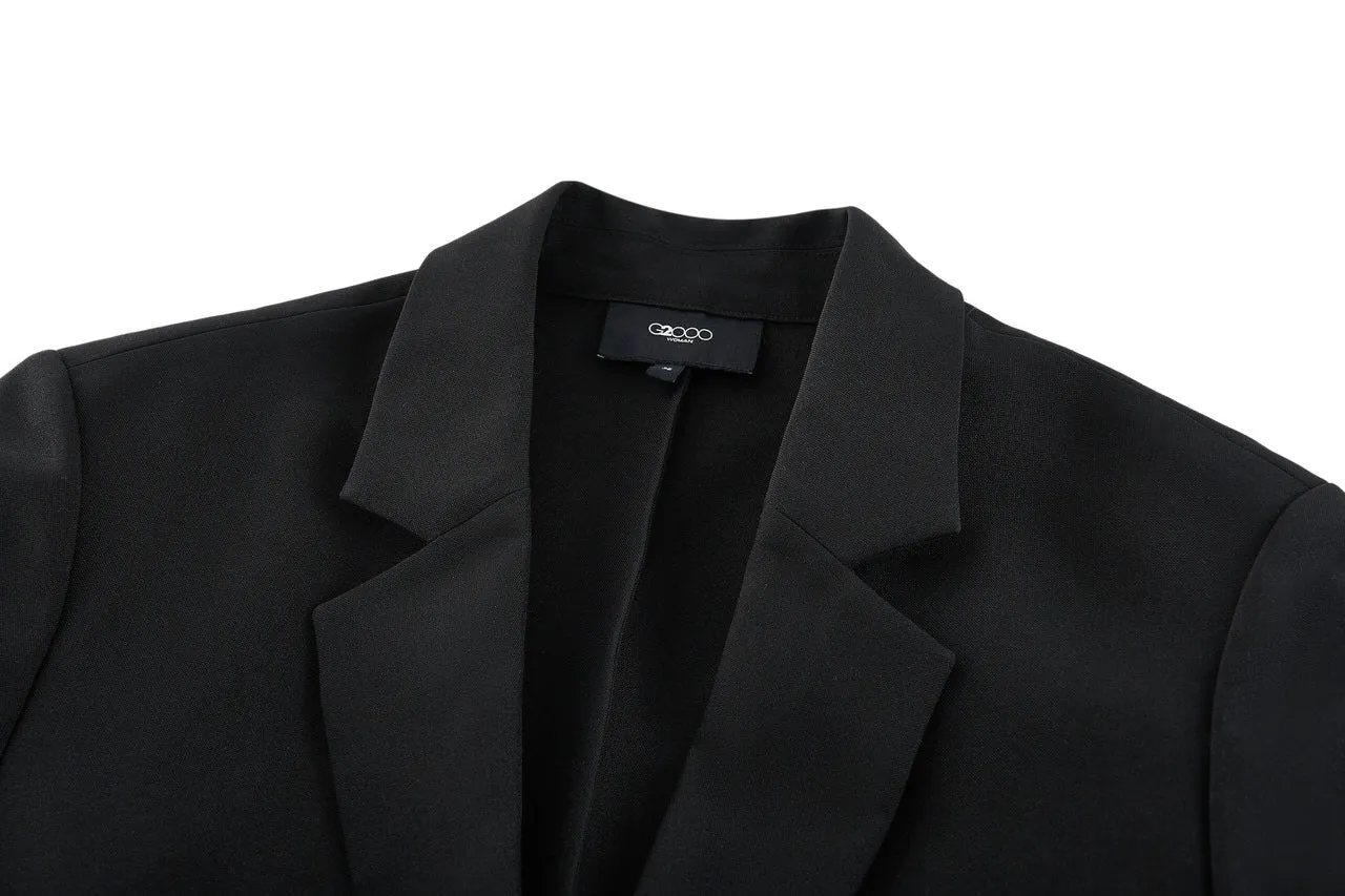 Water & Oil Repellent Rolled Cuffs Suit Blazer