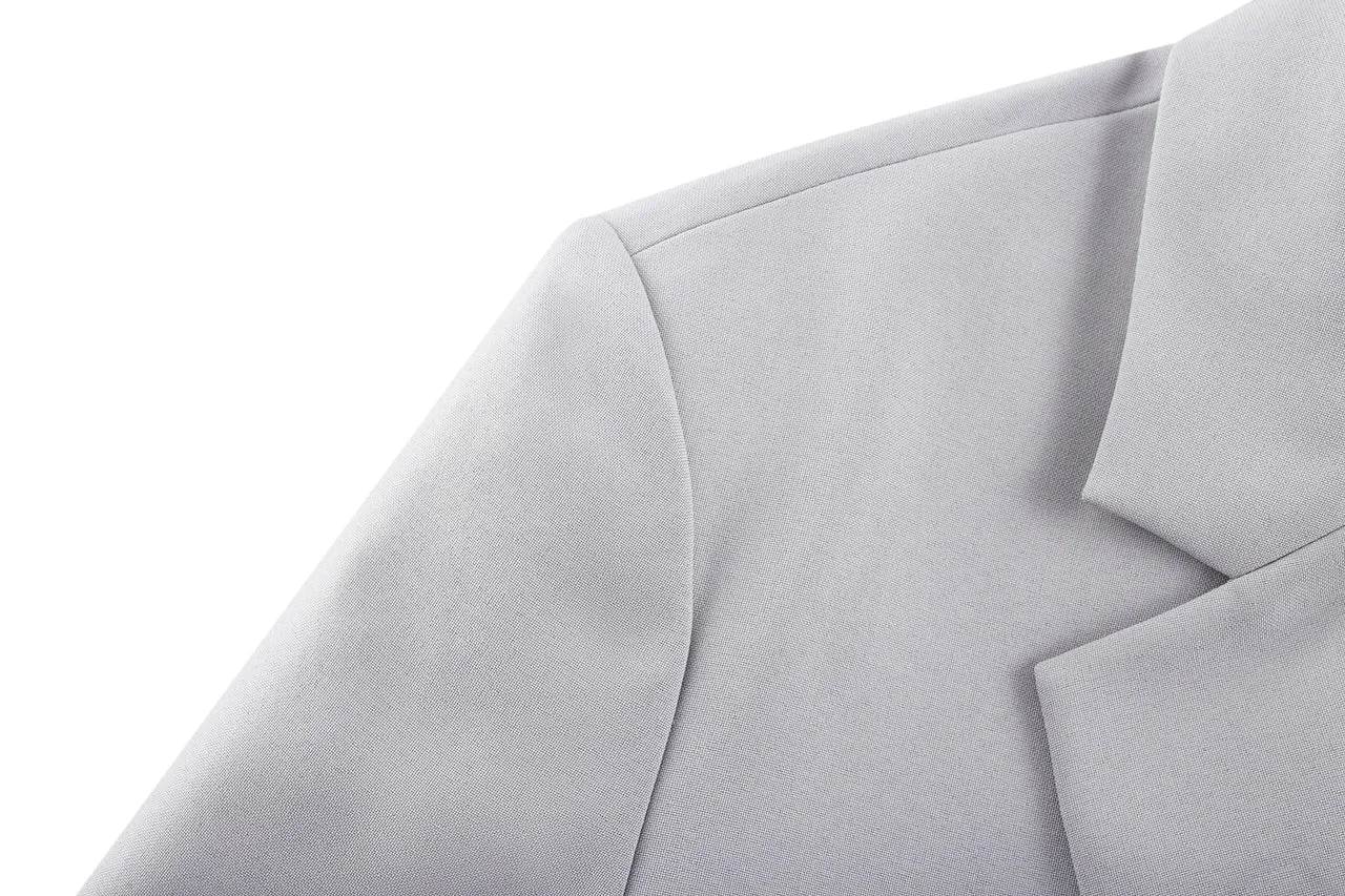 Water & Oil Repellent Rolled Cuffs Suit Blazer