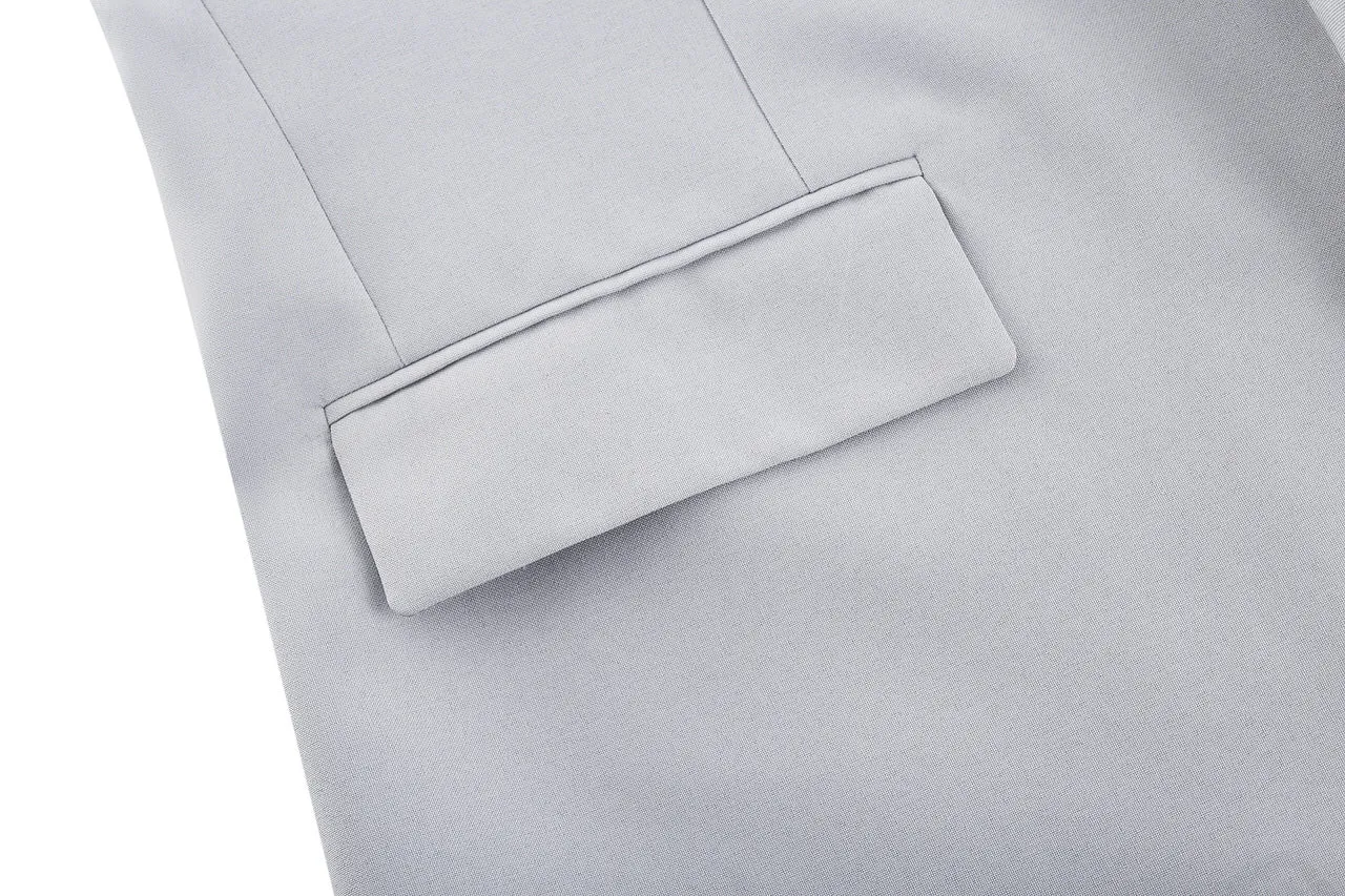 Water & Oil Repellent Rolled Cuffs Suit Blazer
