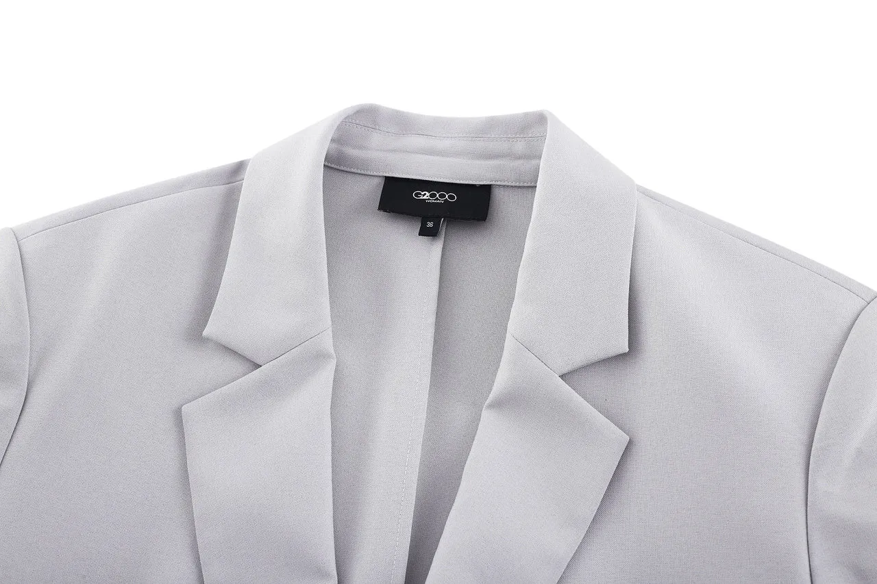 Water & Oil Repellent Rolled Cuffs Suit Blazer