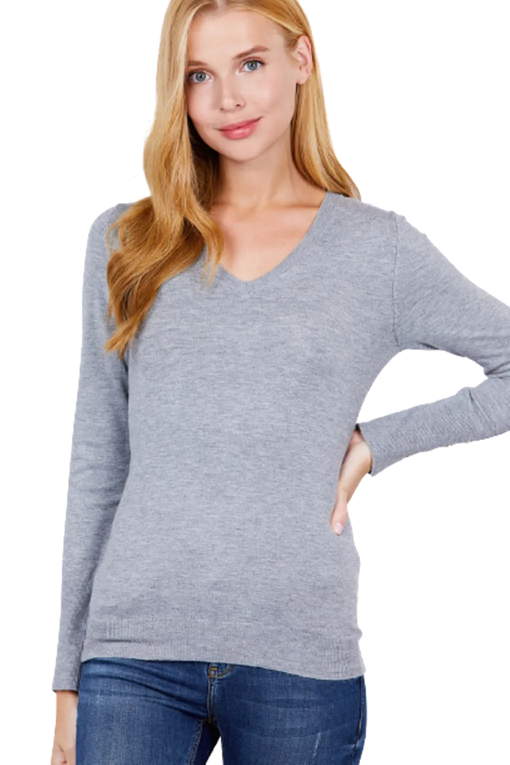 Women Long Sleeve With Snap Button Detail V Neck Viscose Lounge Sweater