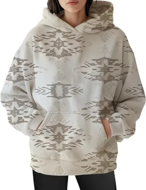 Womens Camo Hoodies Oversized Maple Leaf Print Long Sleeve Hooded Sweatshirt Casual Fleece Pullover Tops with Pockets