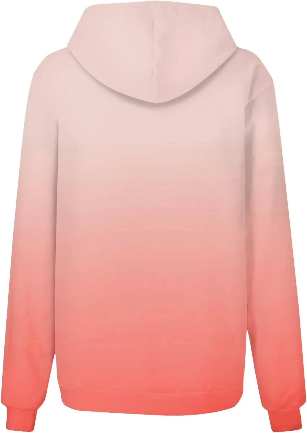 Womens Fall Fashion Hoodies Long Sleeve Hooded Drawstring Sweatshirt Gradient Printed Graphic Daily Pullover Tops