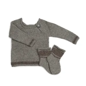 Wool jumper with socks GREY