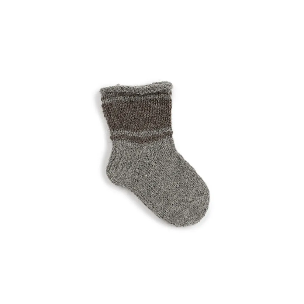 Wool jumper with socks GREY
