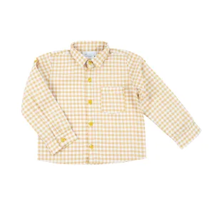 Yellow Gingham Button Down Shirt
