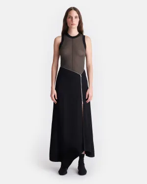 Zella - Georgette Midi Skirt - Black